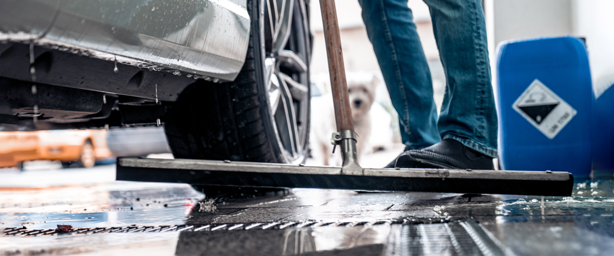 vloeistofdichte vloer wasstraat